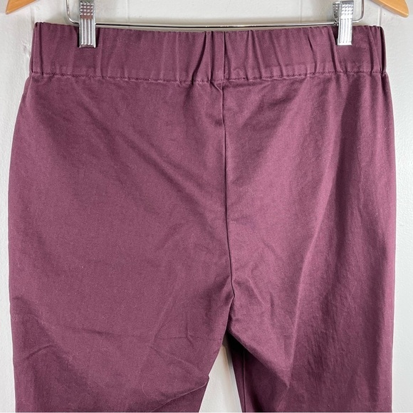Soft Surroundings Metro Leggings Pull On Pants Burgundy Twill Snap Cuffs - Picture 7 of 13